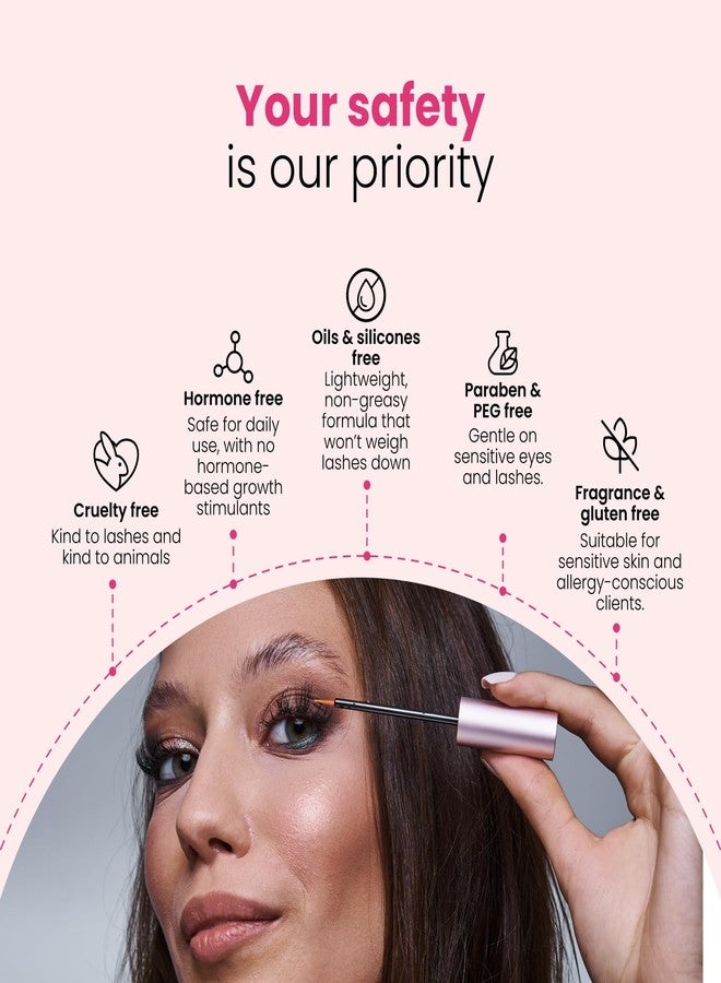 Trybello Eyelash Growth Serum | Natural Lash Serum with Lengthening & Thickening Formula | Biotin, Peptides + Botanical Extracts | Vegan, Gentle, Non-Irritating, Daily Use - Image 5